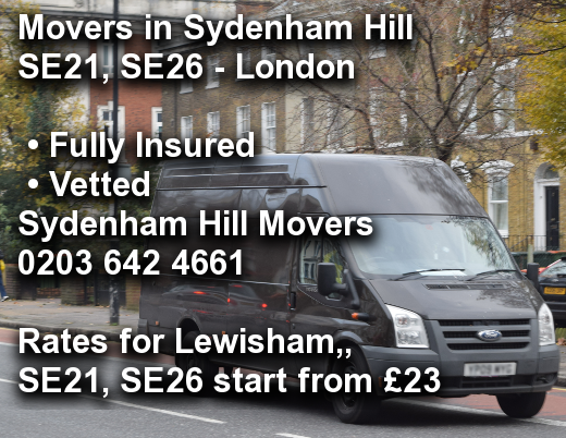 Movers in Sydenham Hill SE21, SE26, Lewisham,